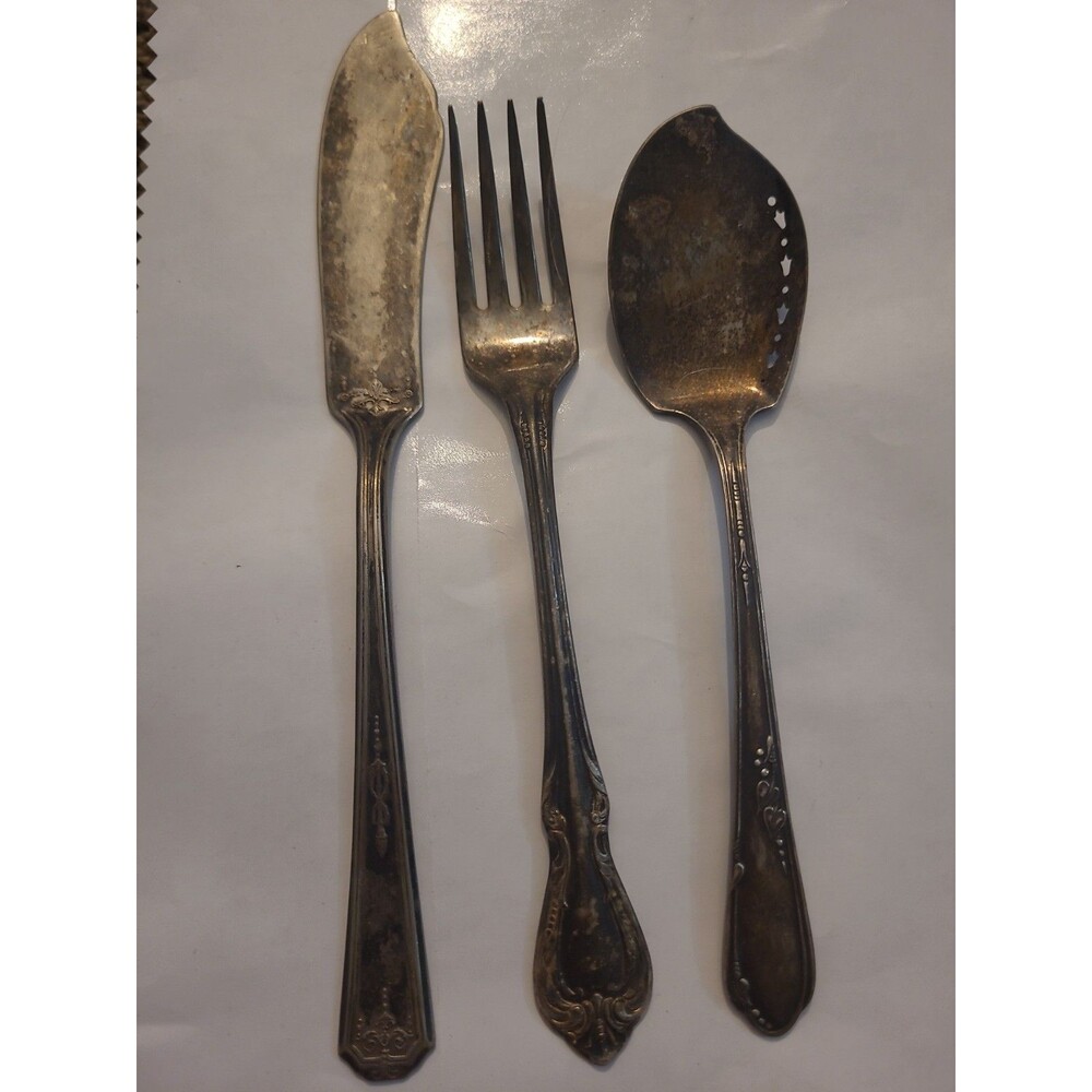 Vintage 1881 Rogers Oneida Ltd Plantation Silver Plated Flatware 3 Pieces